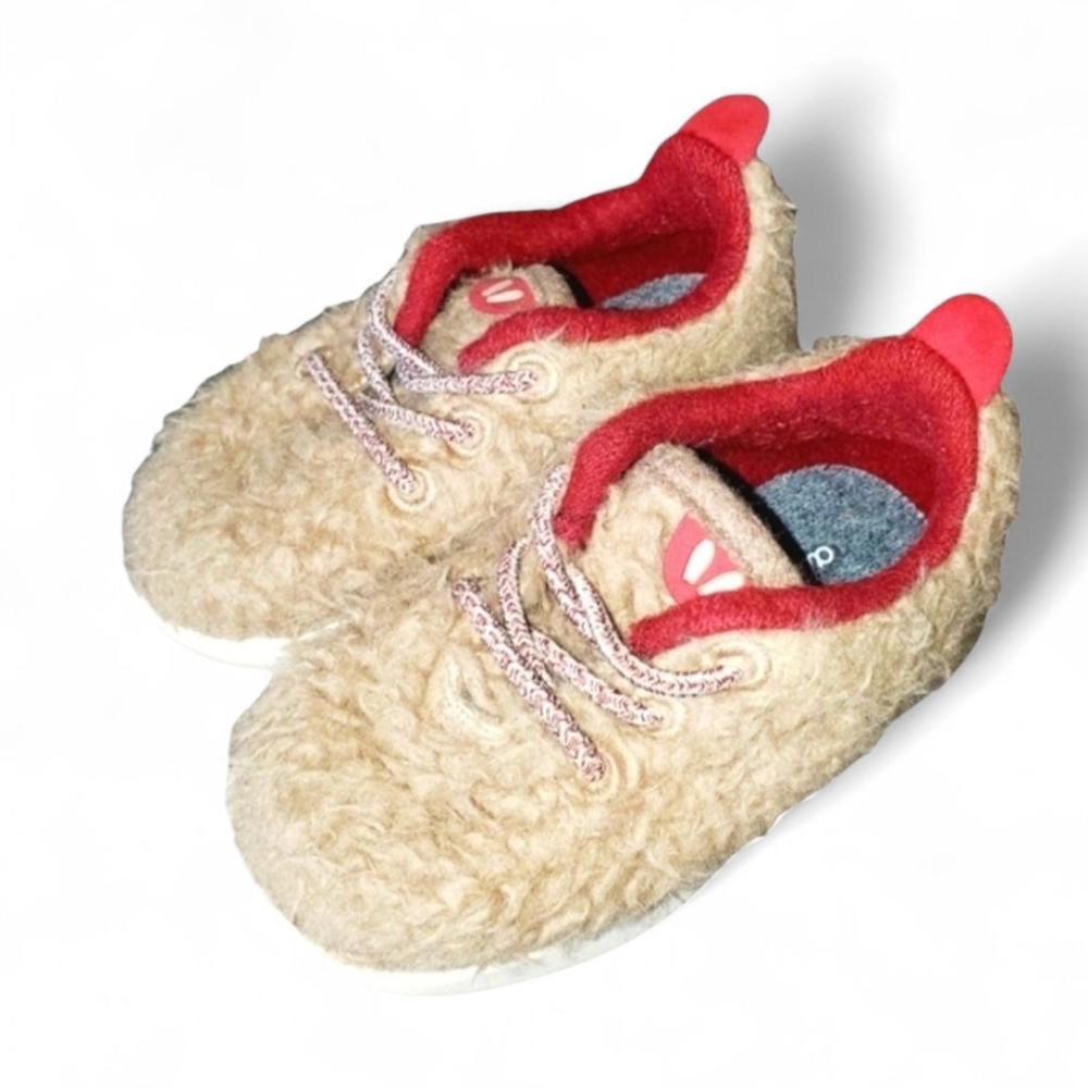 🔥Allbirds Smallbirds ZQ Merino-Wool Biege Slip On Runners Size T6
